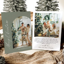 Sagegroene Minimalistische Boog Foto Prettig Kerst