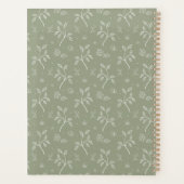 Sagegroene Minimalistische Botanische Blad Planner (Achterkant)