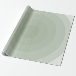 Sagegroene Minimalistische Cirkelgradiënt   Cadeaupapier