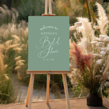 Sagegroene Minimalistische Elegante Bruidsuitnodig