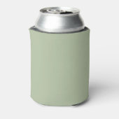 Sagegroene Minimalistische Trouw Monogram Blikjeskoeler (Blikje Achterkant)