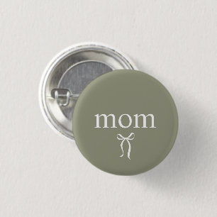 Sagegroene moderne boog mama ronde button 3,2 cm
