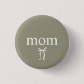 Sagegroene moderne boog mama ronde button 3,2 cm (Voorkant)
