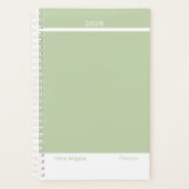 Sagegroene Moderne Kleine Planner (Voorkant)