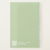 Sagegroene Moderne Kleine Planner (Achterkant)