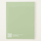 Sagegroene moderne lay-out groot planner (Achterkant)