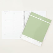 Sagegroene moderne lay-out groot planner (Display)
