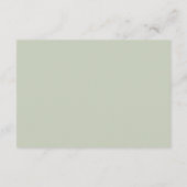 Sagegroene Nesting Party Baby Shower Luier Raffle Informatiekaartje (Achterkant)