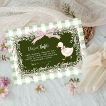 Sagegroene Nieuwe Domme Gans Gingham Luier Raffle