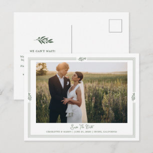 Sagegroene Olijftak Foto Bewaar Datum Briefkaart