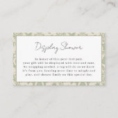 Sagegroene Perfect Pear Display Douche Insertkaart Informatiekaartje (Voorkant)