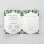 Sagegroene prinses bloemrijke Quinceañera-programm Programma (Binnen)
