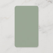 Sagegroene QR-code 'Maak contact met ons' Visitekaartje (Achterkant)