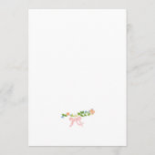 Sagegroene Roze Watercolor Rococo Tuin Bruiloft Kaart (Achterkant)