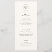 Sagegroene Rozen Bruiloft  Menu (Voorkant)