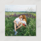 Sagegroene RSVP-website QR-code foto Informatiekaartje (Achterkant)