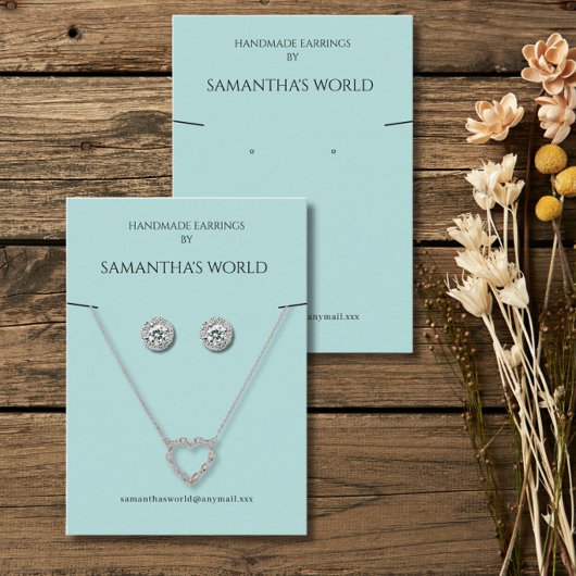 Sagegroene Sieraden Display Business Card Visitekaartje