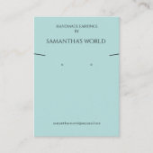 Sagegroene Sieraden Display Business Card Visitekaartje (Voorkant)