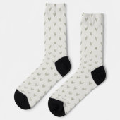Sagegroene Soks met Hartpatroon Sokken (Links)