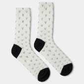 Sagegroene Soks met Hartpatroon Sokken (Rechts)