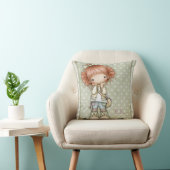 Sagegroene Stof Mauve Zachte Roze Whimsical Freckl Kussen (Stoel)