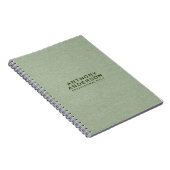 Sagegroene Stof Textuur Notitieboek (Rechterzijde)