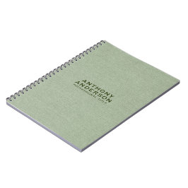 Sagegroene Stof Textuur Notitieboek