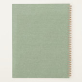 Sagegroene Stof Textuur Planner (Achterkant)