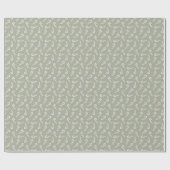 Sagegroene Terracotta Roze Candy Cane Kerstmis Cadeaupapier (Vlak)