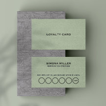 Sagegroene Textuur Loyalty Card