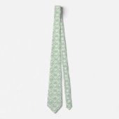 Sagegroene Toile met Pastorale Taferelen Stropdas (Voorkant)