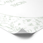 Sagegroene Toile op maat bord Poster (Hoek)