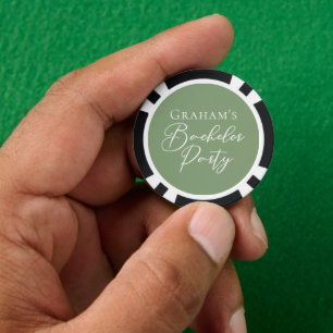 Sagegroene Verlovingsfeest Maatwerk Poker Chips