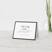 Sagegroene vintage lijst elegante script bedankkaart (Voorkant)