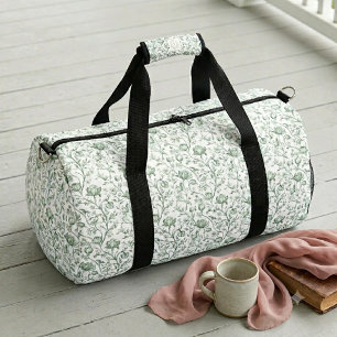 Sagegroene vintage tuinfrench toile plunjezak
