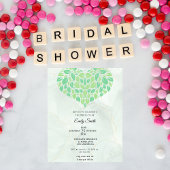 Sagegroene Watercolor Hart Bruiloft Feest Kaart