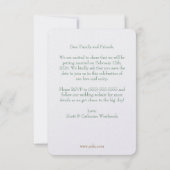 Sagegroene Whimsical Trouwkaart Save the Date Kaart (Achterkant)