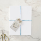 Sagegroene wieg baby shower cadeaulabel (Met Touw)