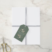 Sagegroene wilde bloem 80ste verjaardag bedankt cadeaulabel (Met Touw)