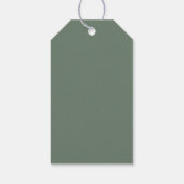 Sagegroene wilde bloem 80ste verjaardag bedankt cadeaulabel (Achterkant)
