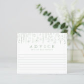 Sagegroene Wilde Bloem Baby Shower Advieskaart (Staand voorkant)