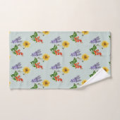 Sagegroene wilde bloem bloemstuk handdoekenset bad handdoek (Handdoek)