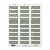 Sagegroene Wilde Bloem Florale Retouradres Etiket (Full Sheet)