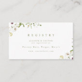 Sagegroene wilde bloem rustieke Boho bruidslijst Informatiekaartje (Voorkant)