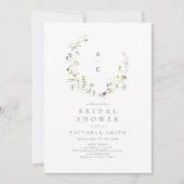 Sagegroene Wilde Bloem Rustieke Boho Bruiloftsborr Kaart (Voorkant)