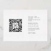 Sagegroene witte rand Goud bewaar onze datum Folie Uitnodiging (Achterkant)