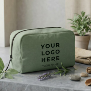 Sagegroene Zakelijke Logo Naam Instagram Reizen Toilettasje