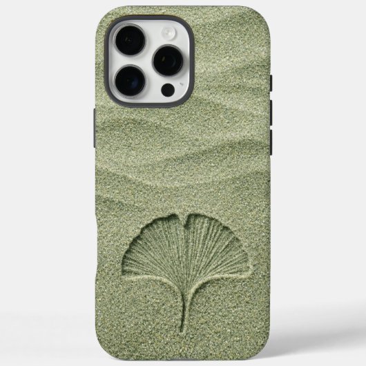 Sagegroene Zand Ginkgo Blad Zen Case-Mate iPhone Case (Achterkant)