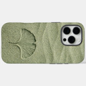 Sagegroene Zand Ginkgo Blad Zen Case-Mate iPhone Case (Achterkant (horizontaal))