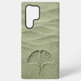 Sagegroene Zand Ginkgo Blad Zen Samsung Galaxy Hoesje